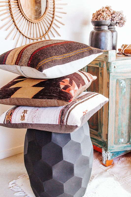 vintage boho turkish kilim cushion pillow