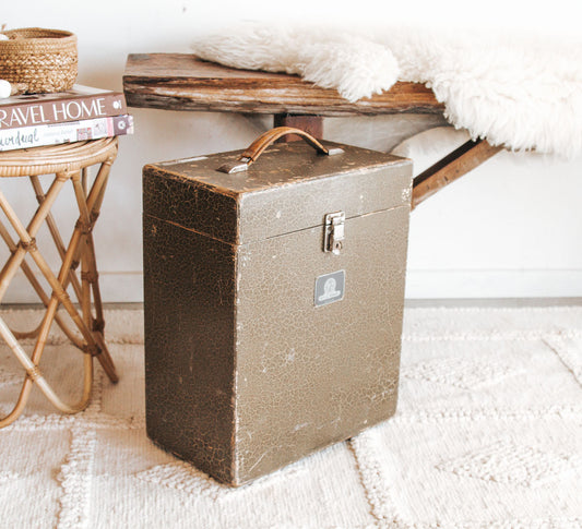 vintage boho wabi-sabi storage box suitcase