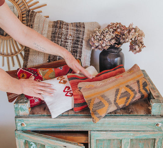 Mini Lumbar Kilim Cushion 20x40