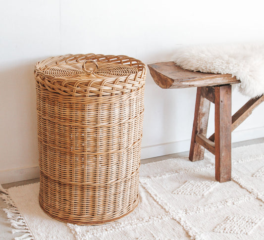 vintage boho laundry basket storage basket