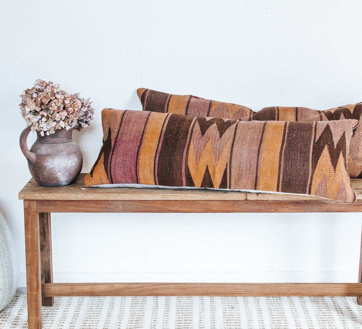vintage boho turkish kilim cushion