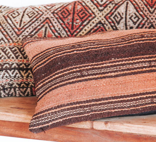 vintage boho turkish kilim cushion