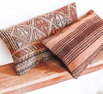 vintage boho turkish kilim cushion