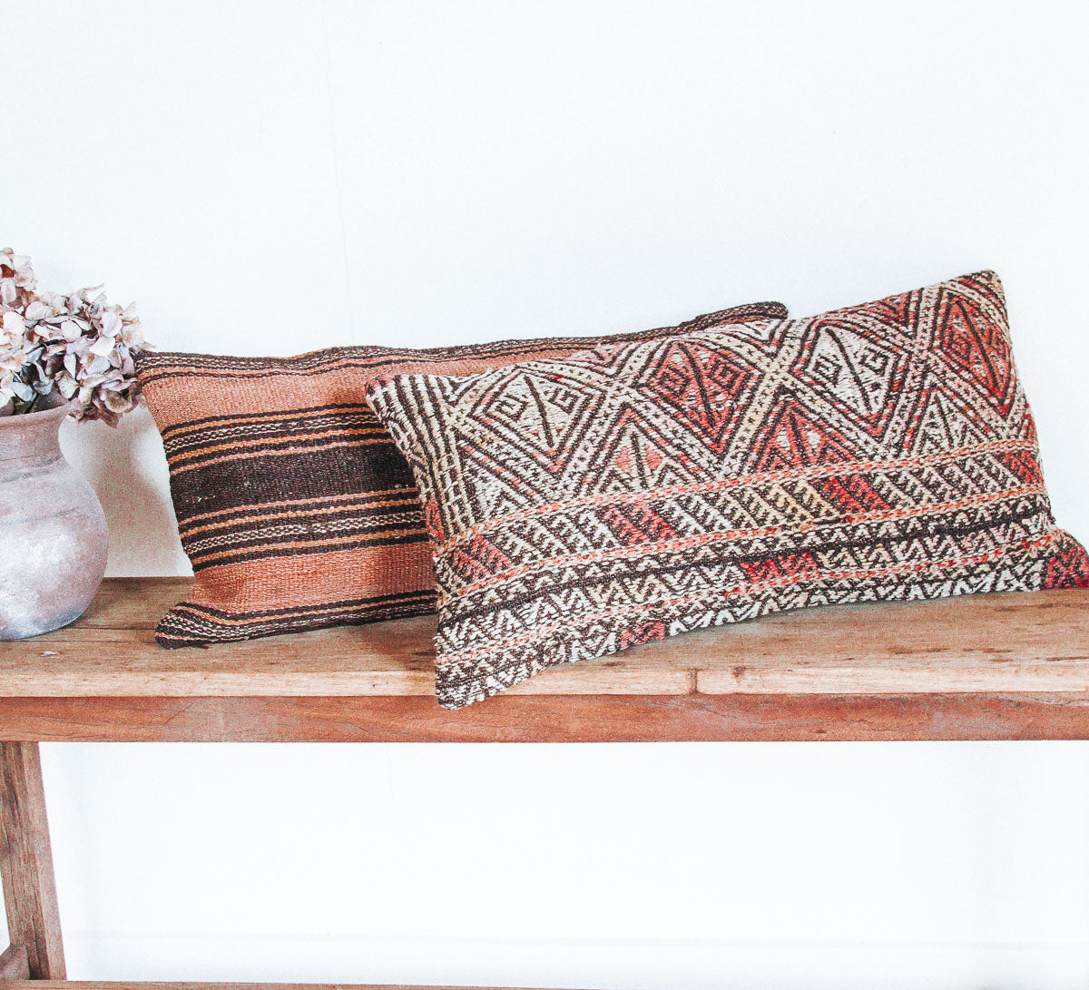 vintage boho turkish kilim cushion