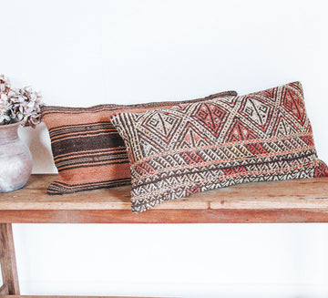 vintage boho turkish kilim cushion