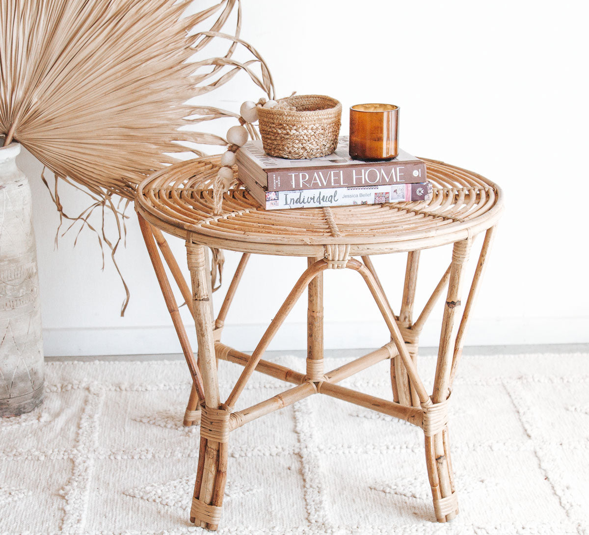 boho rattan cane luxury coffee table side table boheme home