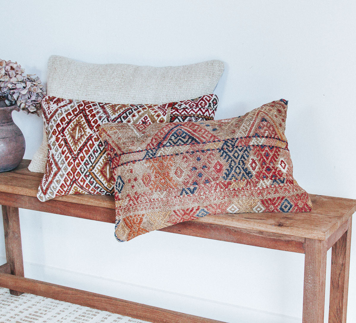 vintage boho turkish kilim cushion