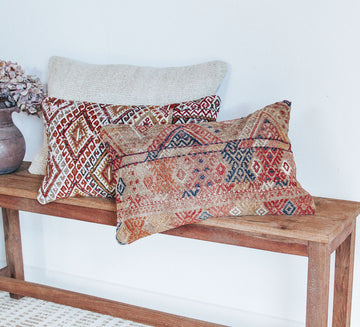 vintage boho turkish kilim cushion