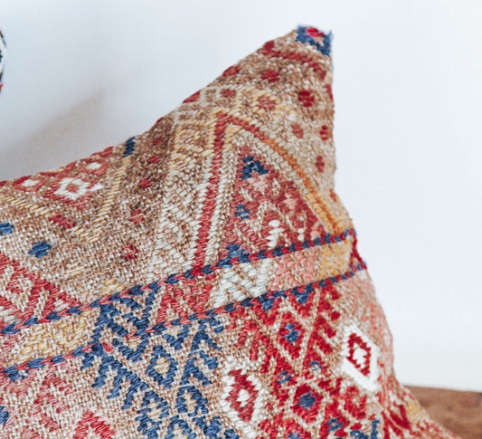vintage boho turkish kilim cushion