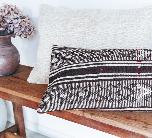 vintage boho turkish kilim cushion