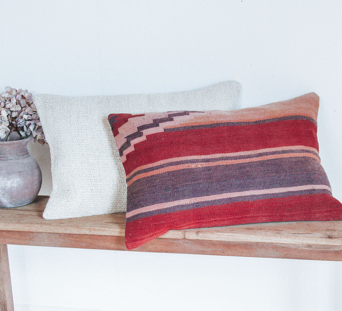 VINTAGE Boho turkish kilim throw cushion pillow