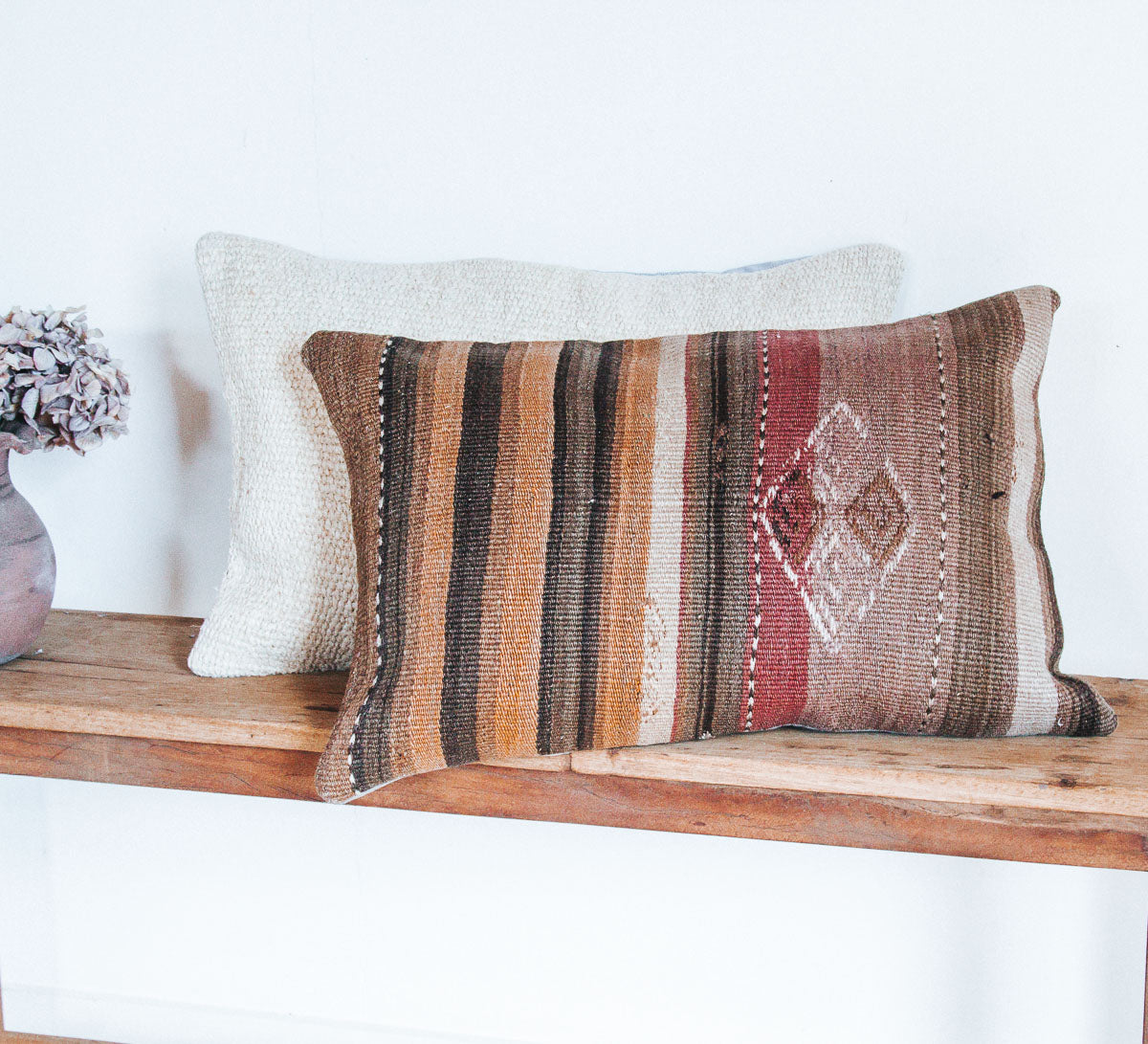 VINTAGE Boho turkish kilim throw cushion pillow