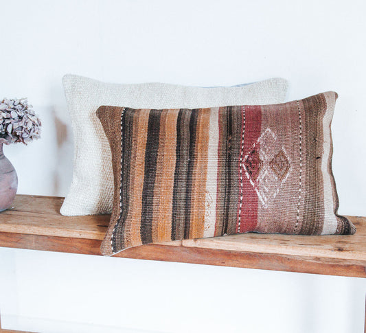 VINTAGE Boho turkish kilim throw cushion pillow
