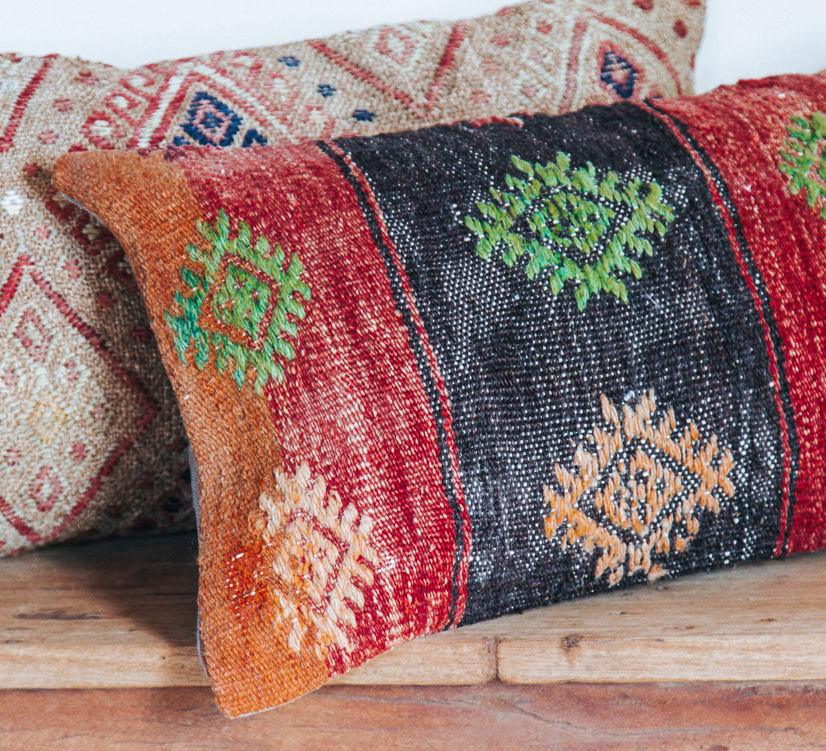 VINTAGE Boho turkish kilim throw cushion pillow