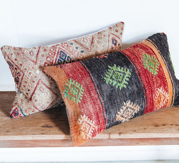 VINTAGE Boho turkish kilim throw cushion pillow