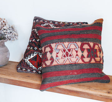 VINTAGE Boho turkish kilim throw cushion pillow