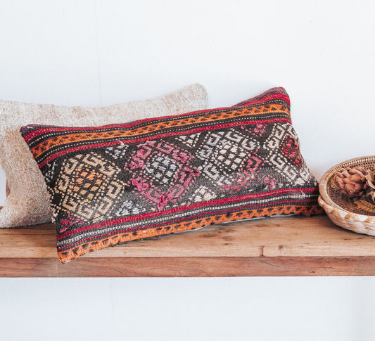 VINTAGE Boho turkish kilim throw cushion pillow