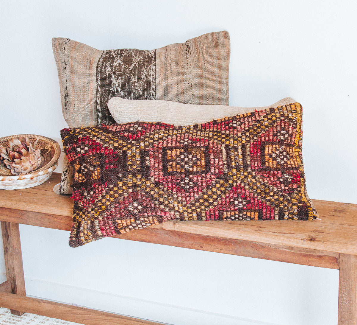 VINTAGE Boho turkish kilim throw cushion pillow