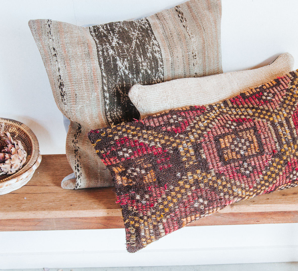 VINTAGE Boho turkish kilim throw cushion pillow