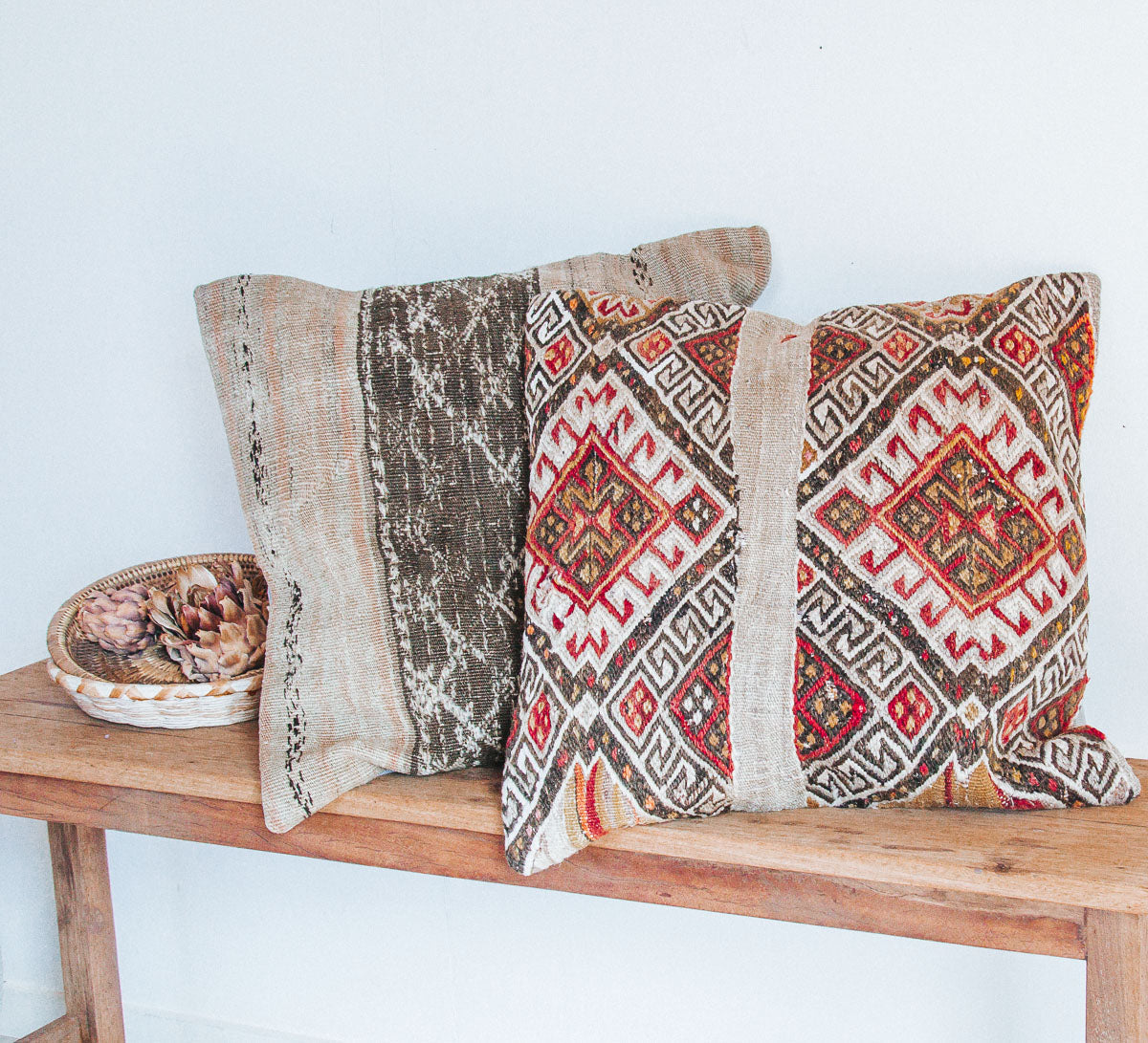 VINTAGE Boho turkish kilim throw cushion pillow
