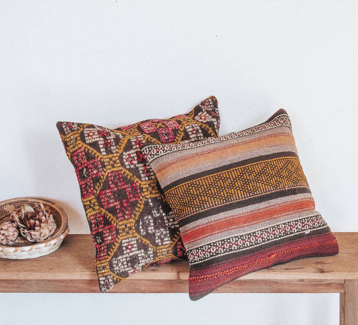 VINTAGE Boho turkish kilim throw cushion pillow