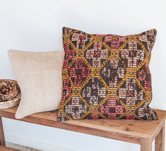 VINTAGE Boho turkish kilim throw cushion pillow