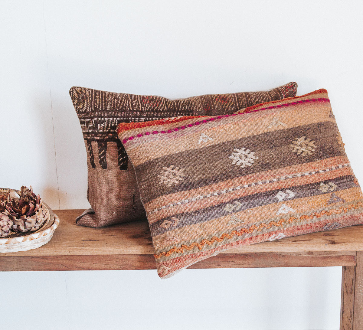 VINTAGE Boho turkish kilim throw cushion pillow