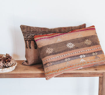 VINTAGE Boho turkish kilim throw cushion pillow