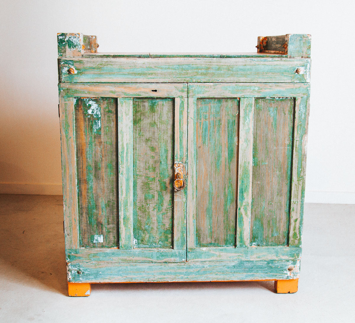 vintage boho rustic wabi sabi wooden handmade cabinet