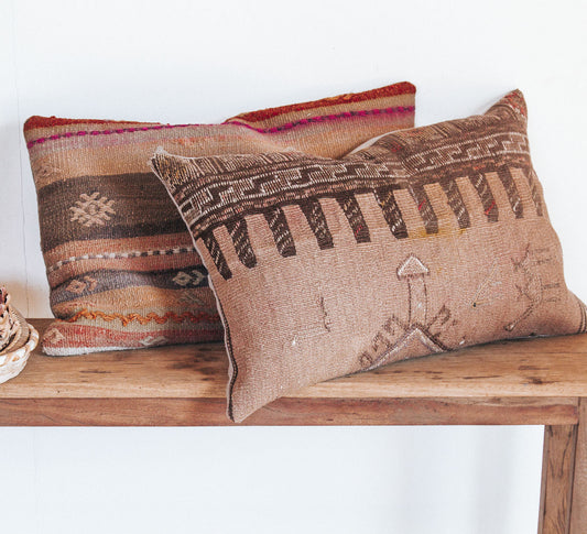 VINTAGE Boho turkish kilim throw cushion pillow