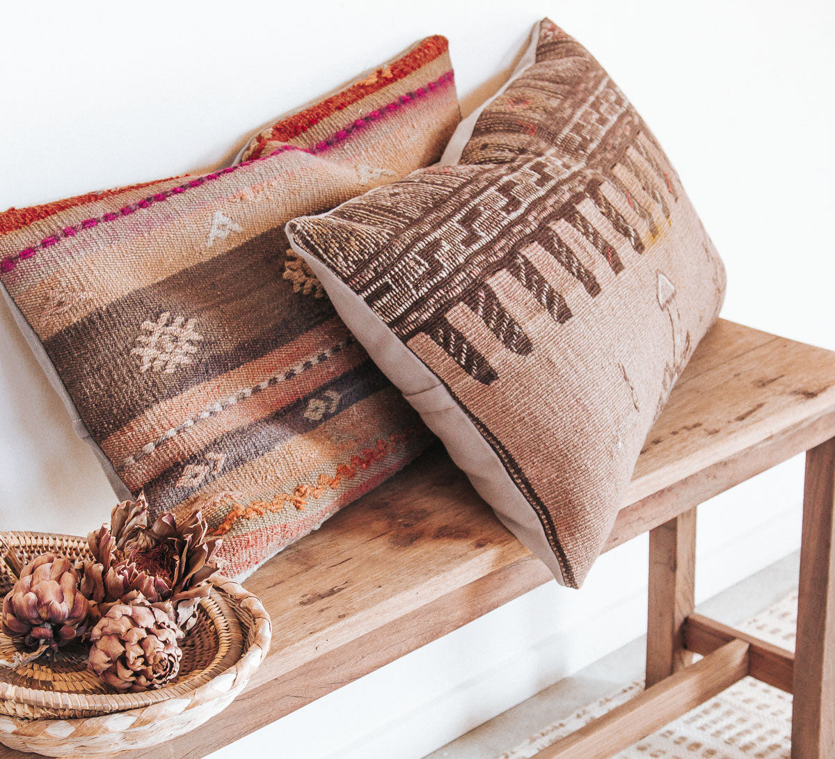 VINTAGE Boho turkish kilim throw cushion pillow