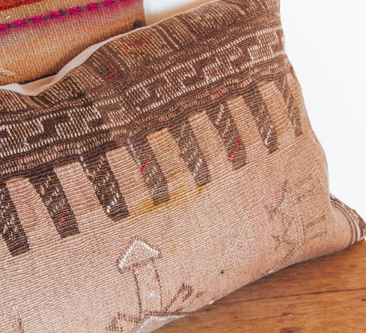 VINTAGE Boho turkish kilim throw cushion pillow