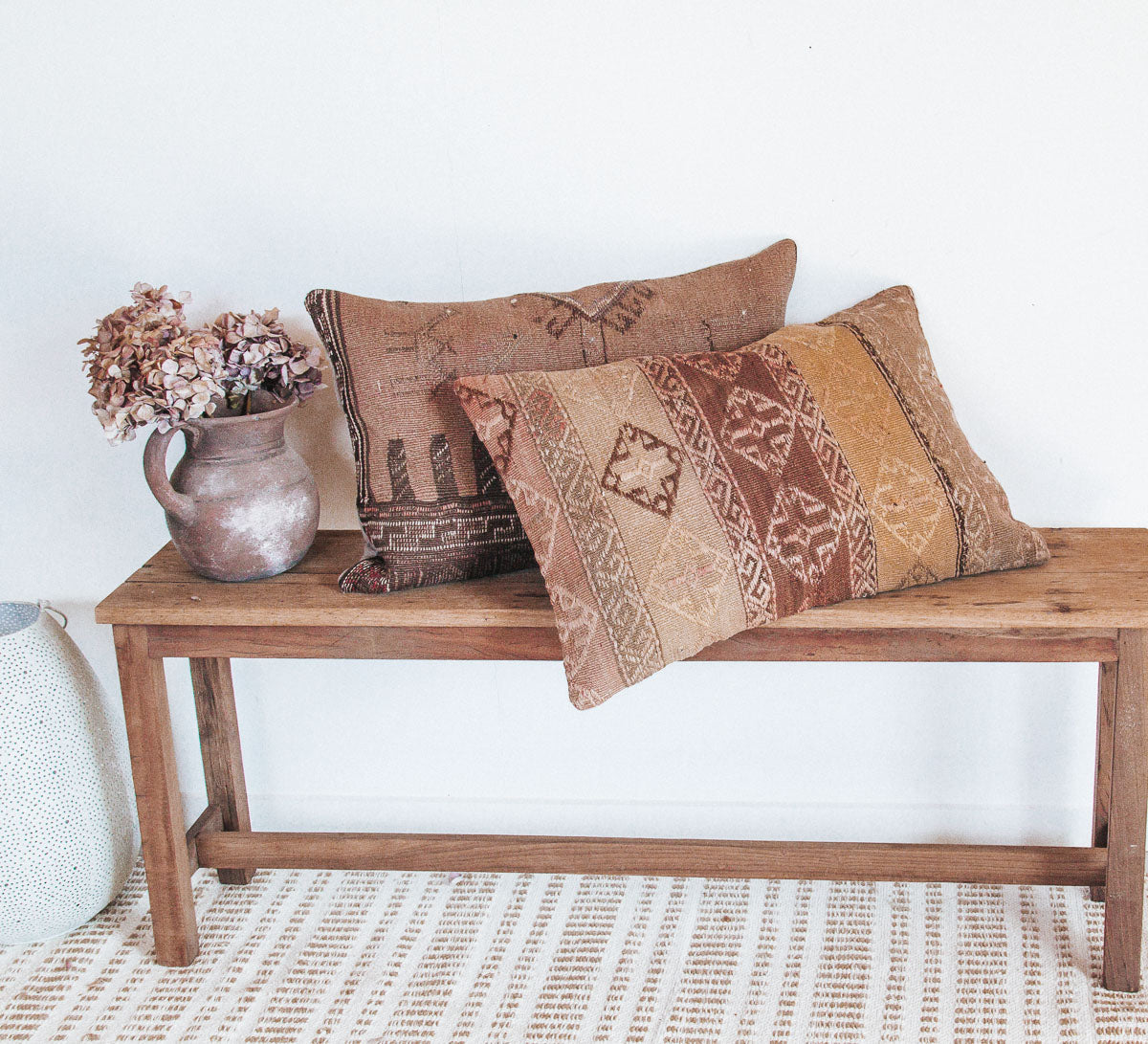 VINTAGE Boho turkish kilim throw cushion pillow