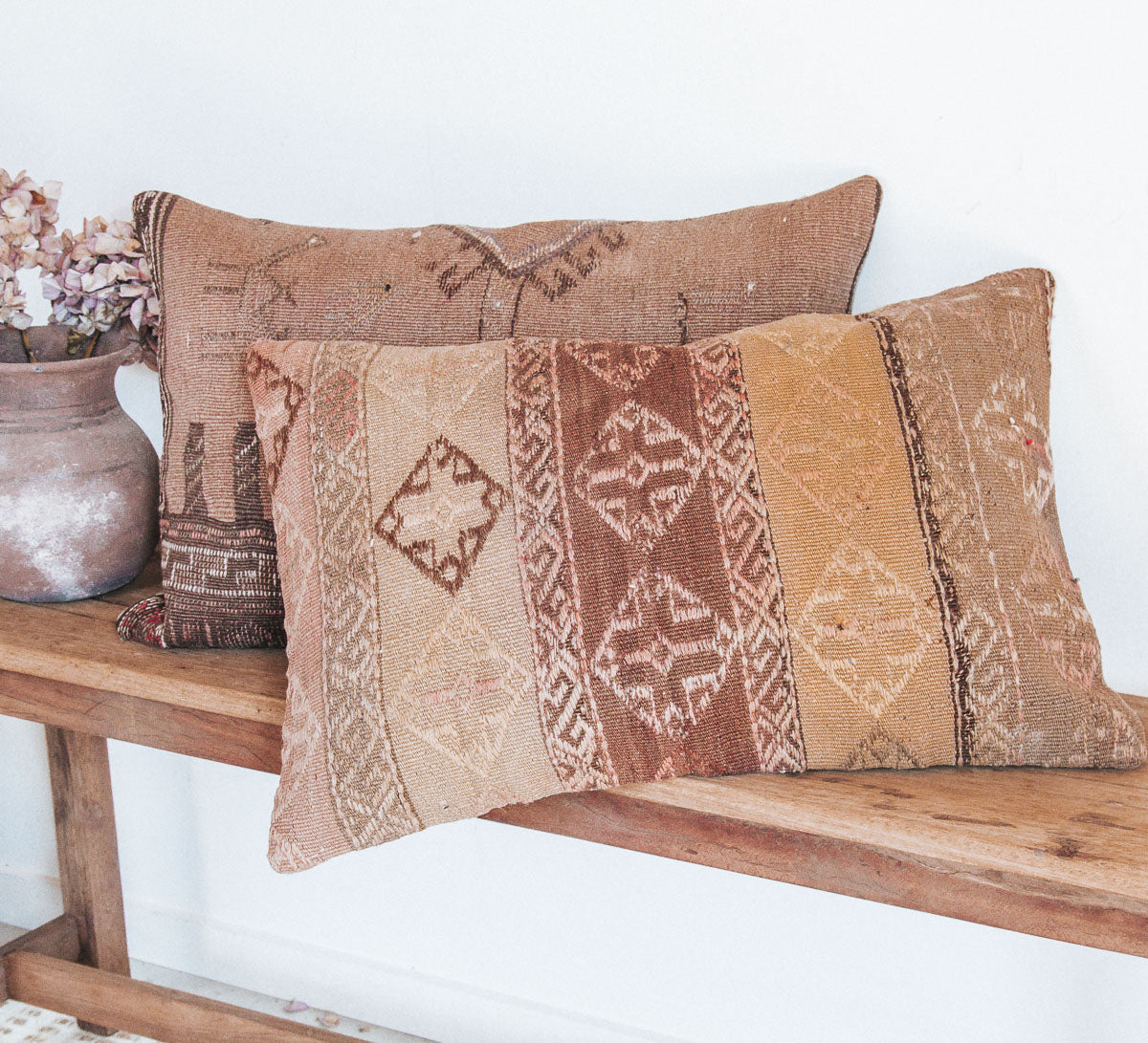 VINTAGE Boho turkish kilim throw cushion pillow