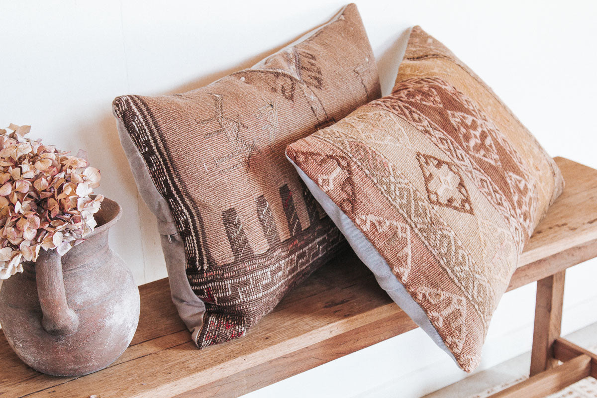 VINTAGE Boho turkish kilim throw cushion pillow