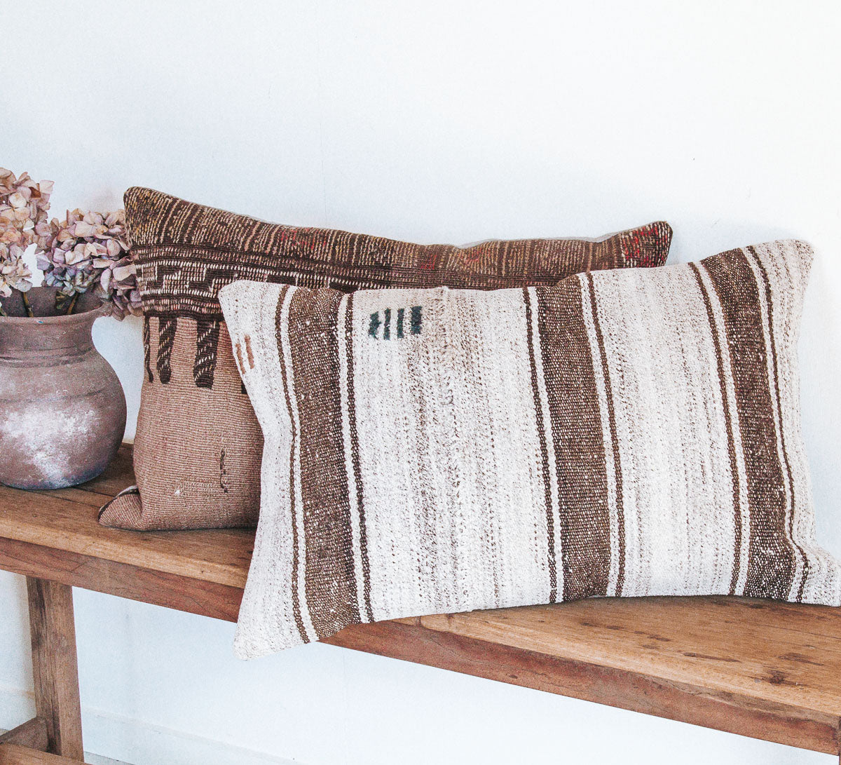 vintage boho turkish kilim cushion