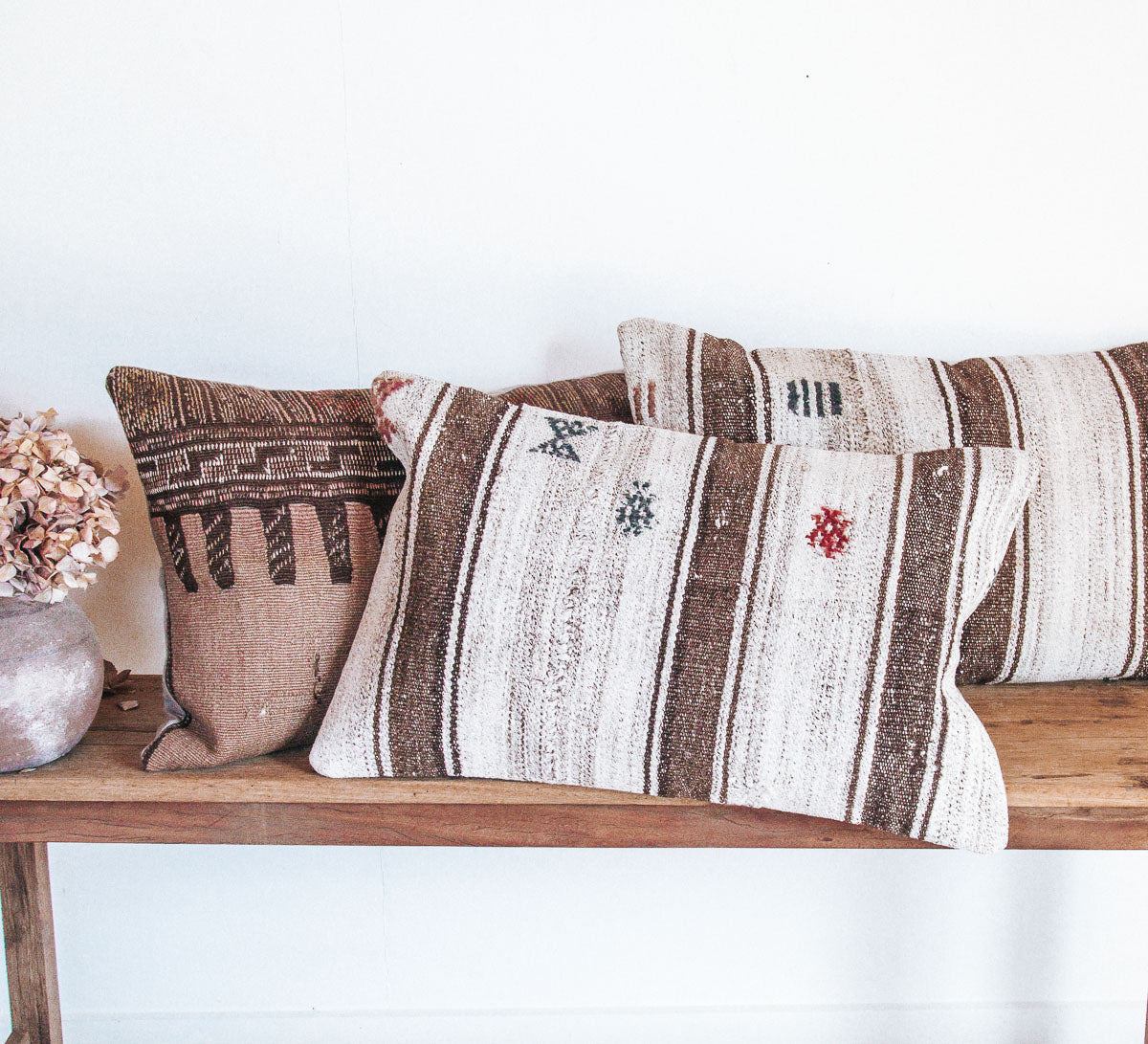 vintage boho turkish kilim cushion