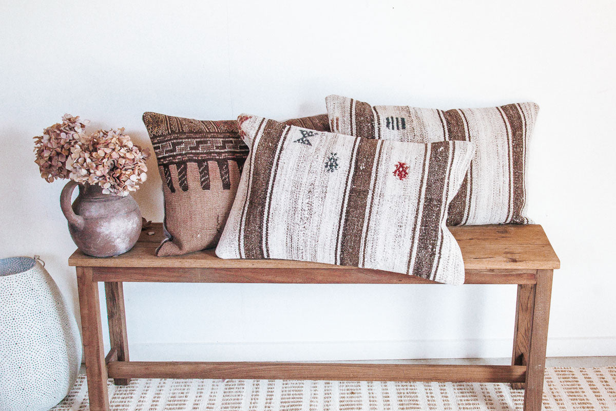 vintage boho turkish kilim cushion