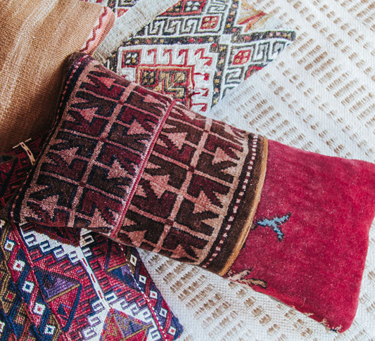 VINTAGE Boho turkish kilim throw cushion pillow