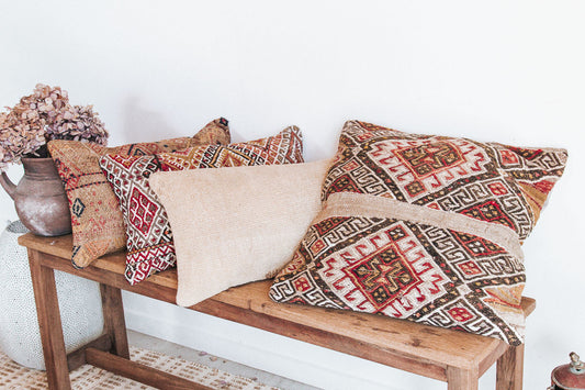 VINTAGE Boho turkish kilim throw cushion pillow