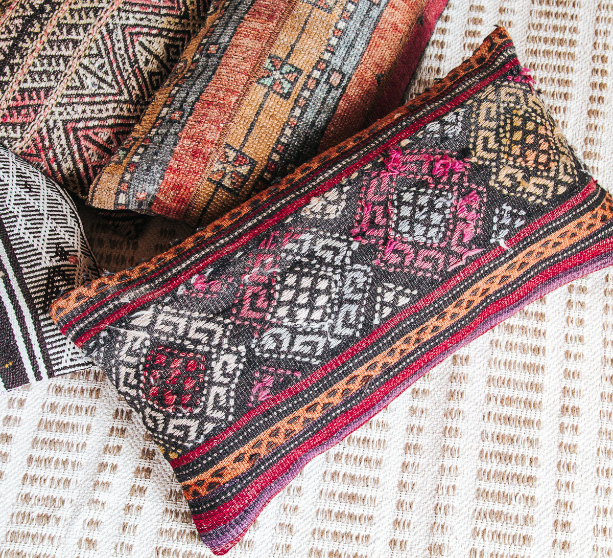 VINTAGE Boho turkish kilim throw cushion pillow