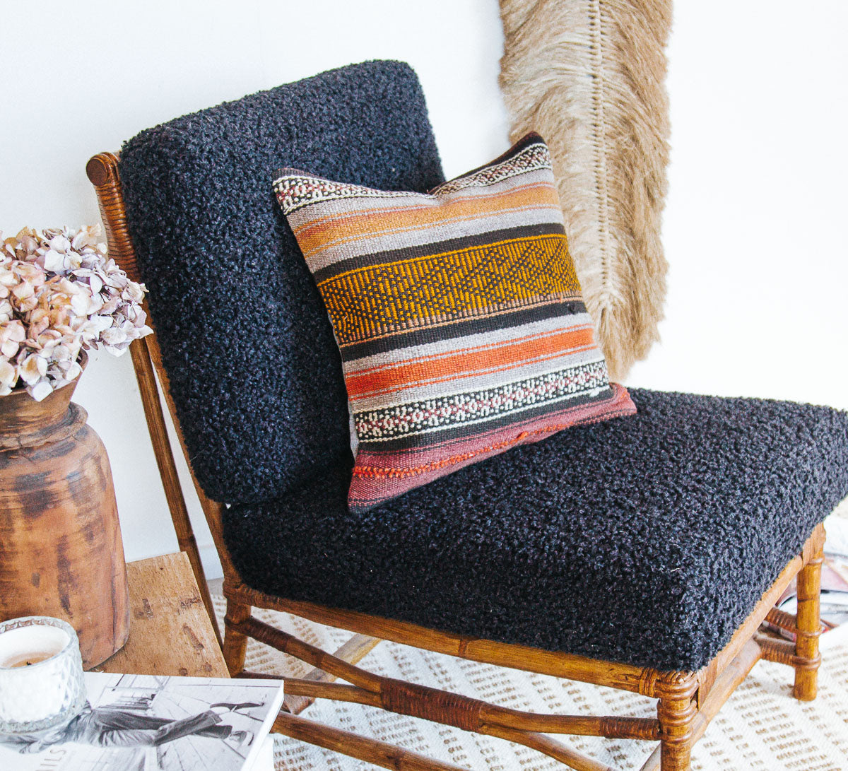 VINTAGE Boho turkish kilim throw cushion pillow