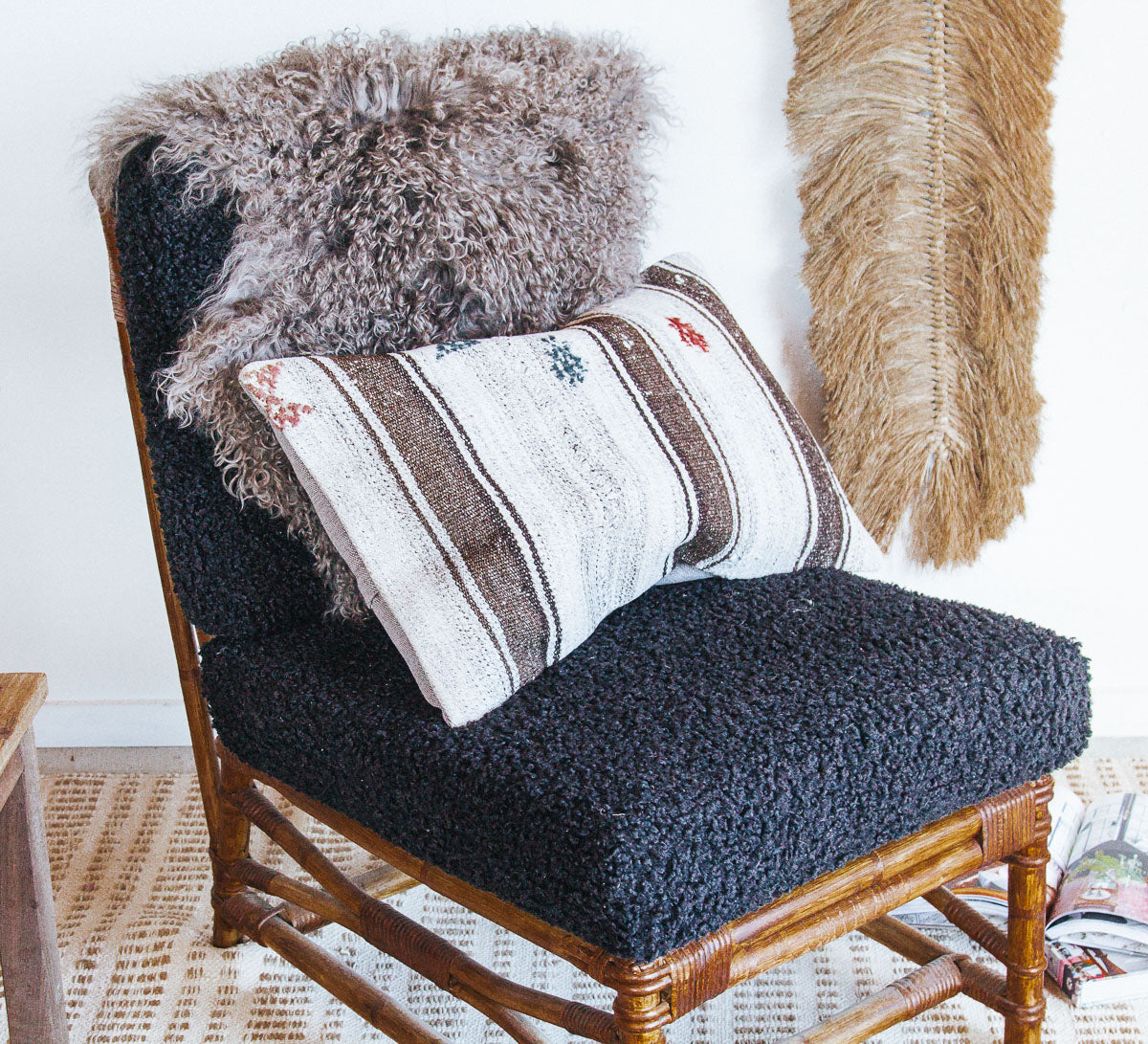 vintage boho turkish kilim cushion