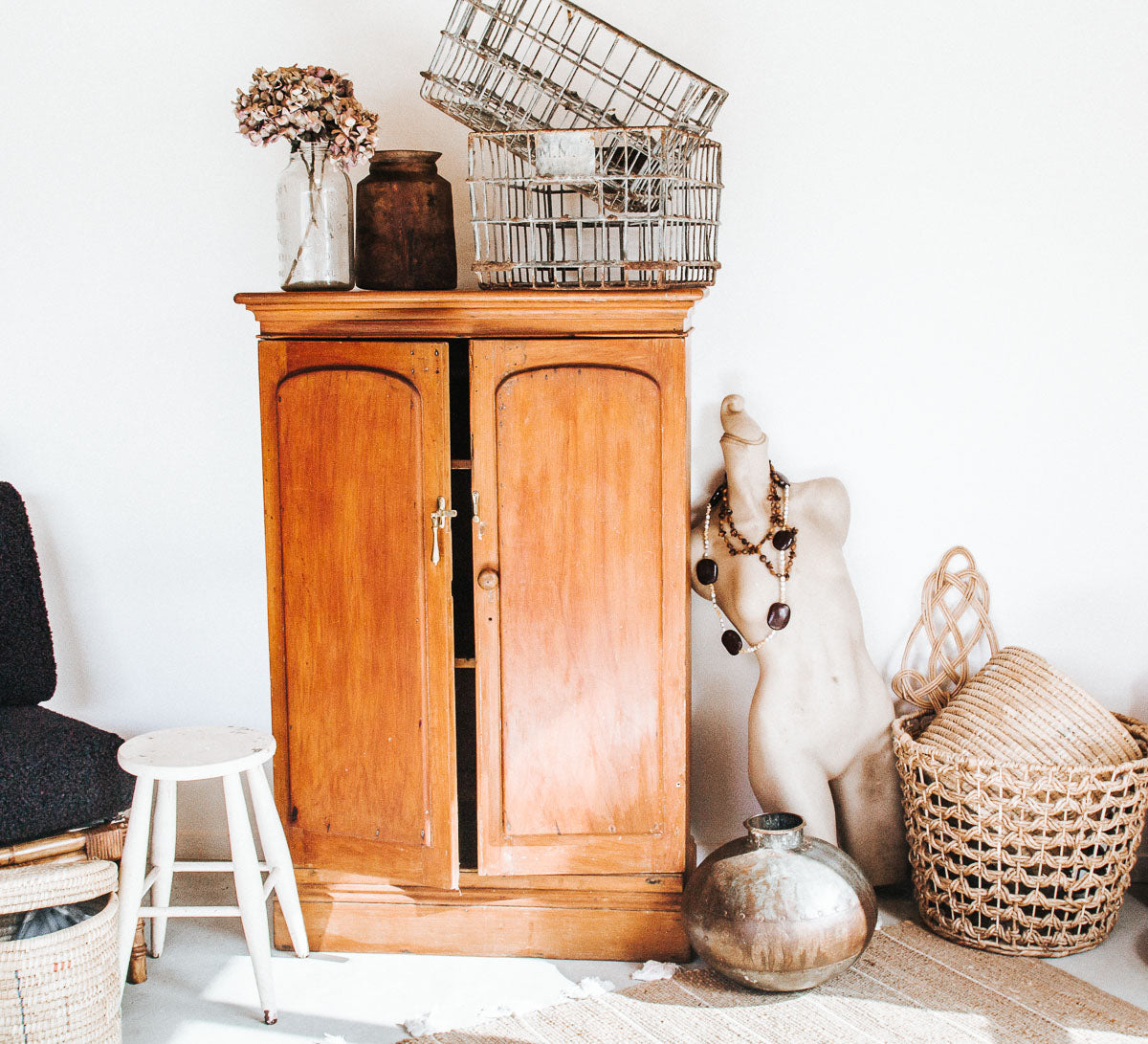 vintage metal industrial milk crate