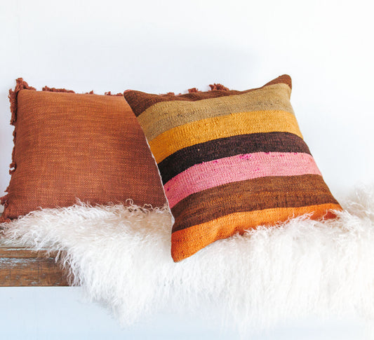 Vintage boho turkish Kilim Cushion