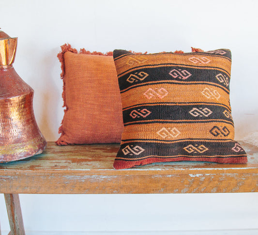 Vintage boho turkish Kilim Cushion