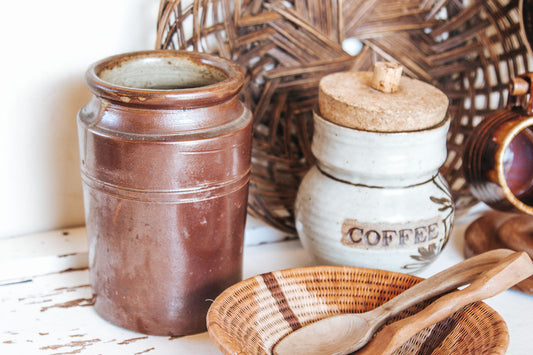 Vintage Pottery Coffee Jar