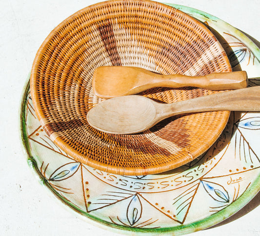 Terracotta Glazed Serving Plate