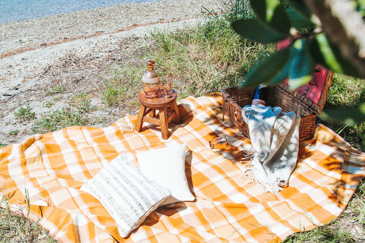 vintage retro boho nz wool blanket woollen bed throw