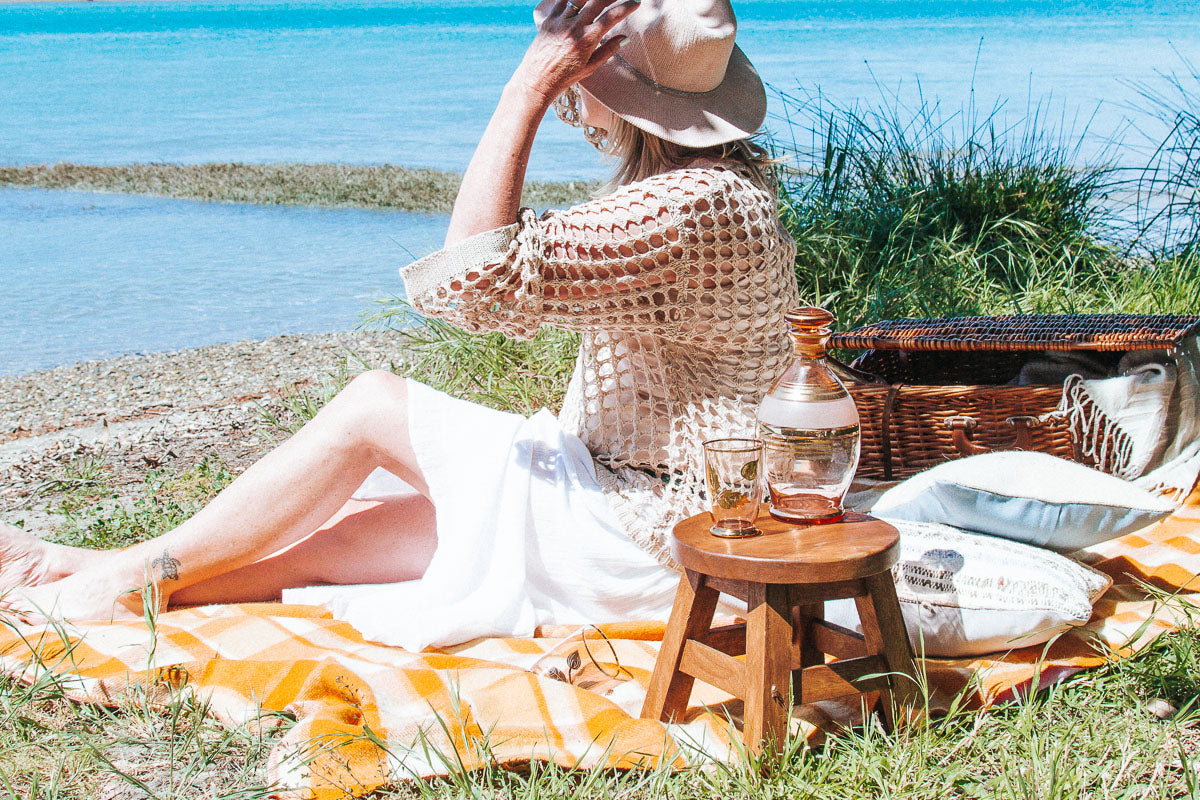 vintage retro boho nz wool blanket woollen bed throw